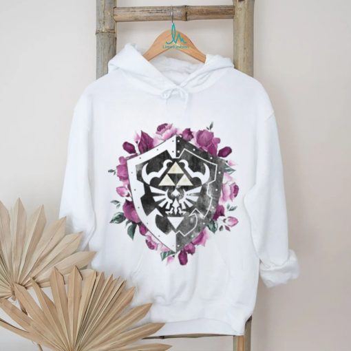 Nintendo Legend Of Zelda Tri Force Floral Shield Shirt