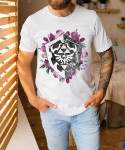 Nintendo Legend Of Zelda Tri Force Floral Shield Shirt