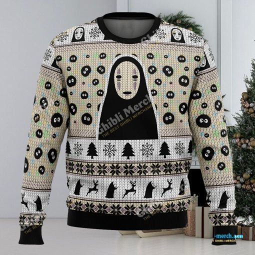 No Face and Soot Sprites Ugly Christmas Sweater