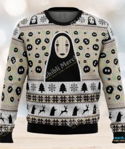 No Face and Soot Sprites Ugly Christmas Sweater