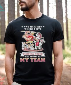 No Matter Where I Live Florida State Will Always Be My Team Shirt