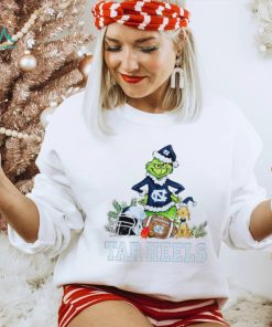 North Carolina Tar Heels Grinch and Max dog funny Christmas shirt