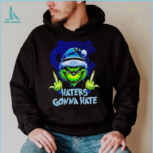North Carolina Tar Heels Grinch middle finger haters gonna hate shirt