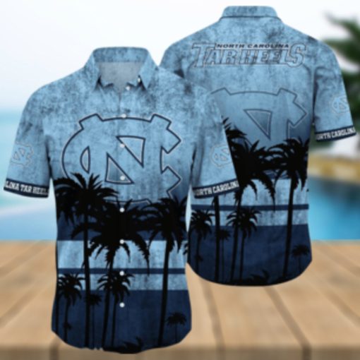 North Carolina Tar Heels Logo Coconut Tropical Hawaiian Shirt Beach Gift For Fans