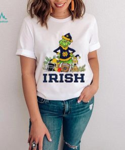 Notre Dame Fighting Irish Grinch and Max dog funny Christmas shirt