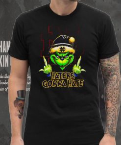 Notre Dame Fighting Irish Grinch middle finger haters gonna hate shirt mens t shirt