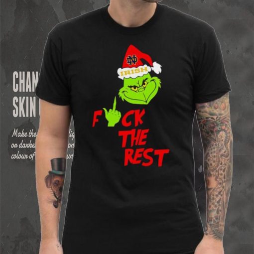 Notre Dame Fighting Irish Santa Grinch fuck the rest shirt