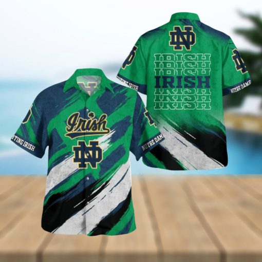 Notre Dame Fighting Irish Vintage Classic Button Shirt Hawaiian Shirt Amazing Gift Gift For Fans