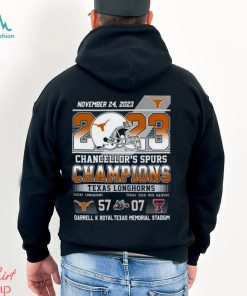 November 24, 2023 Chancellor’s Spurs Champions Texas Longhorns 57 – 07 Texas Tech Red Raiders Darrell K Royal Texas Memorial Stadium T Shirt, hoodie, sweater, long sleeve and tank top November 24, 2023 Chancellor’s Spurs Champions Texas Longhorns 57 – 07 Texas Tech Red Raiders Darrell K Royal Texas Memorial Stadium T Shirt