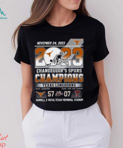 November 24, 2023 Chancellor’s Spurs Champions Texas Longhorns 57 – 07 Texas Tech Red Raiders Darrell K Royal Texas Memorial Stadium T Shirt, hoodie, sweater, long sleeve and tank top November 24, 2023 Chancellor’s Spurs Champions Texas Longhorns 57 – 07 Texas Tech Red Raiders Darrell K Royal Texas Memorial Stadium T Shirt