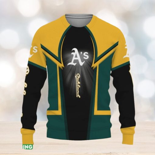 Oakland Athletics Football American Gift For Fan Knitted Xmas Sweater Gift Holidays