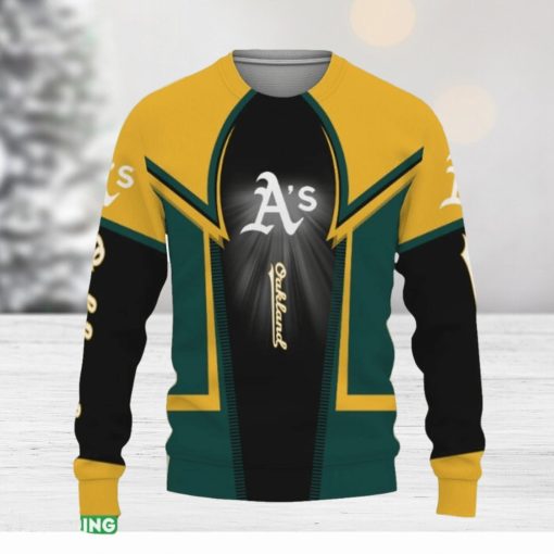 Oakland Athletics Football American Gift For Fan Knitted Xmas Sweater Gift Holidays