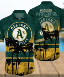 Oakland Athletics MLB Logo Coconut Tropical Hawaiian Shirt Beach Gift For Fans