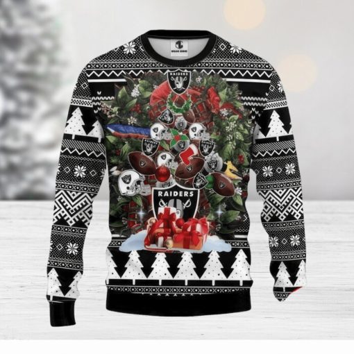 Oakland Raiders Ugly Christmas Sweater Tree Christmas