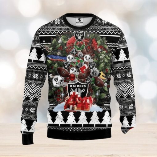 Oakland Raiders Ugly Christmas Sweater Tree Christmas