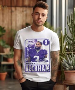 Odell Beckham Jr. number 3 Baltimore Ravens football player wide receiver signature card shirt