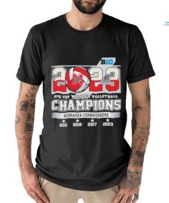 Official 2023 Big Ten Women’s Volleyball Champions Nebraska Cornhuskers Shirt