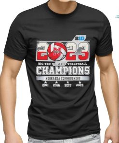 Official 2023 Big Ten Women’s Volleyball Champions Nebraska Cornhuskers Shirt