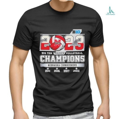 Official 2023 Big Ten Women’s Volleyball Champions Nebraska Cornhuskers Shirt