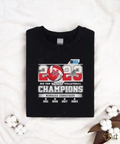 Official 2023 Big Ten Women’s Volleyball Champions Nebraska Cornhuskers T Shirt