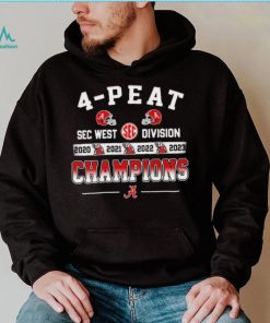 Official 4 Peat SEC West Division Champions Alabama Crimson Tide Shirt