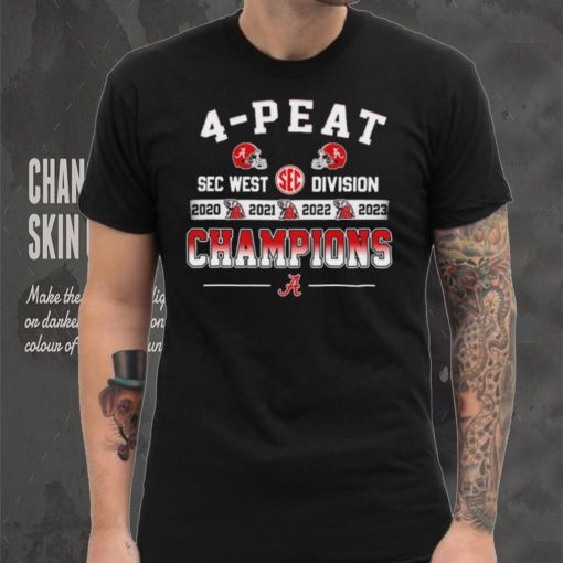 Official 4 Peat SEC West Division Champions Alabama Crimson Tide Shirt