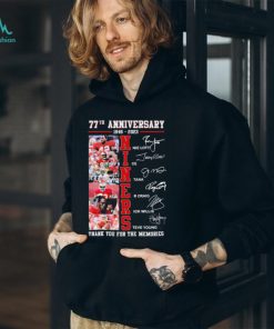 Official 77th Anniversary 1946 2023 Niner 49ers Thank You For The Memories Signatures Shirt