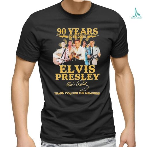 Official 90 Years 1935 – 2025 Elvis Presley Thank You For The Memories T Shirt