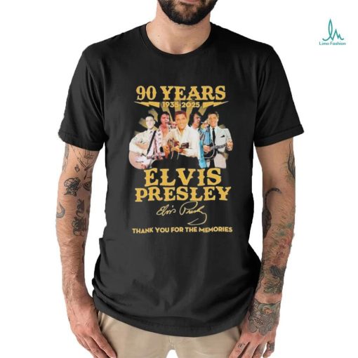 Official 90 Years 1935 – 2025 Elvis Presley Thank You For The Memories T Shirt