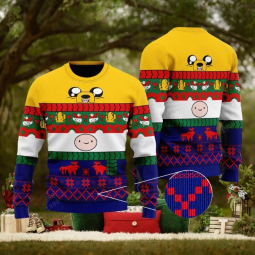 Official Adventure Time Finn and Jake Ugly Christmas 3D Sweater For Men And Women