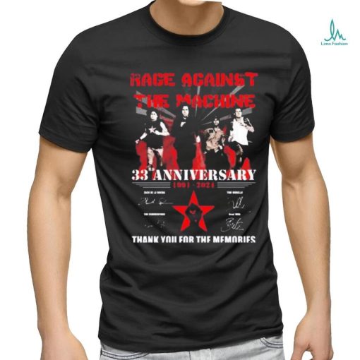 Official Age Against The Machine 33rd Anniversaru 1991 – 2024 Thank You For The Memories T Shirt