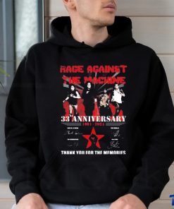 Official Age Against The Machine 33rd Anniversaru 1991 – 2024 Thank You For The Memories T Shirt