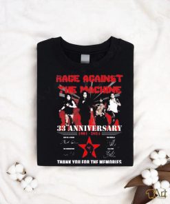 Official Age Against The Machine 33rd Anniversaru 1991 – 2024 Thank You For The Memories T Shirt