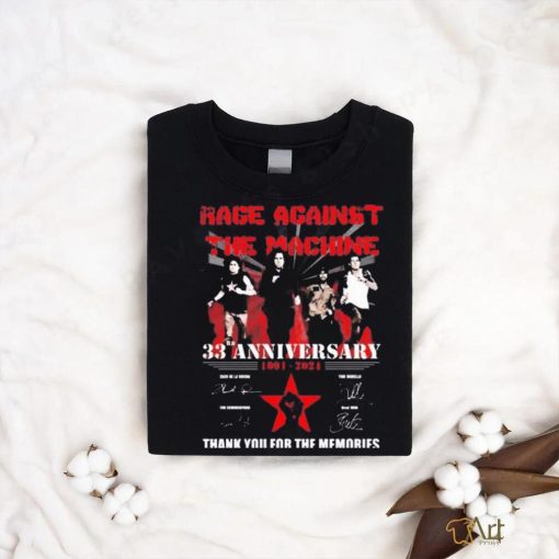 Official Age Against The Machine 33rd Anniversaru 1991 – 2024 Thank You For The Memories T Shirt