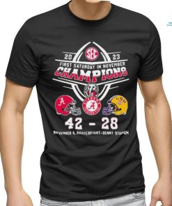 Official Alabama Crimson 42 28 LSU Tide First Saturday In November Champions 2023 Shirt