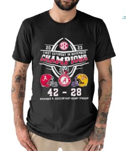 Official Alabama Crimson 42 28 LSU Tide First Saturday In November Champions 2023 Shirt