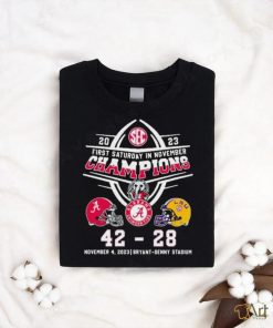 Official Alabama Crimson 42 28 LSU Tide First Saturday In November Champions 2023 Shirt