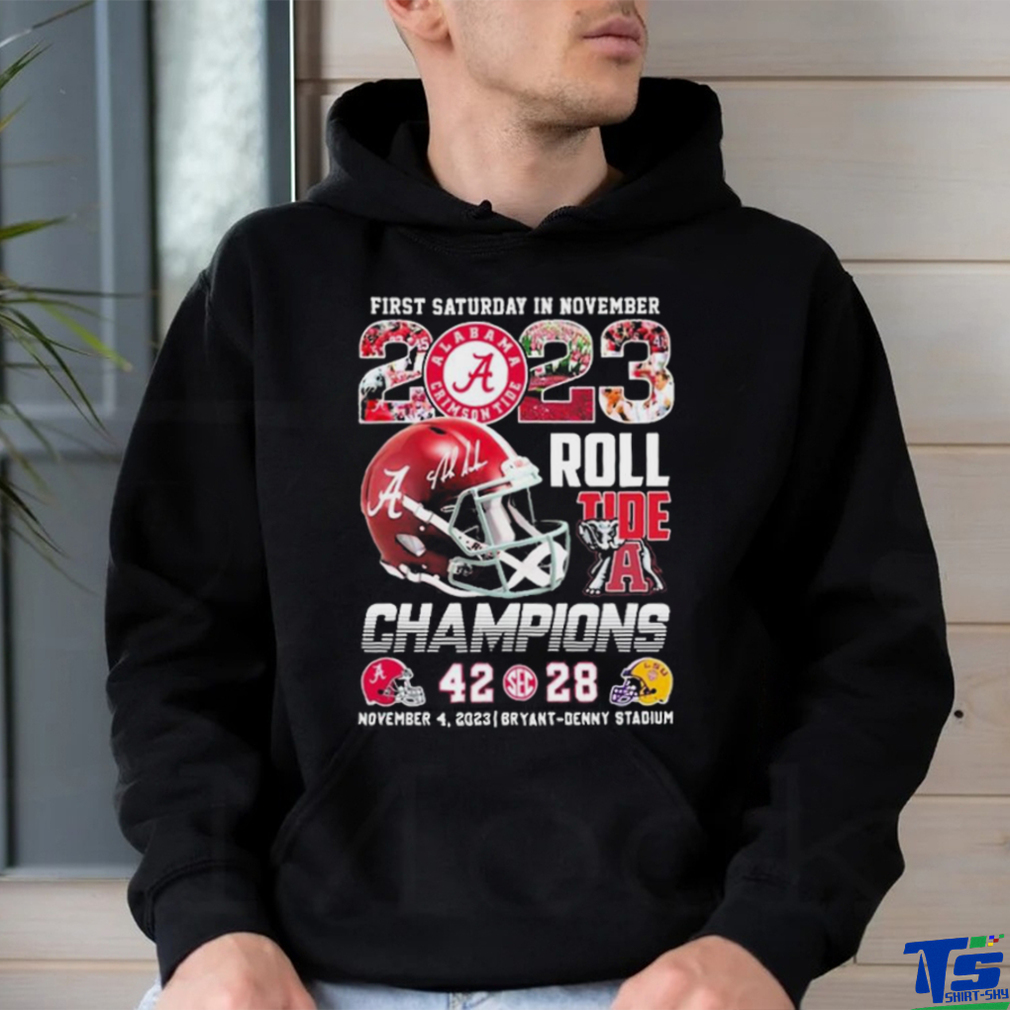 Official Alabama Crimson Tide First Saturday In November 2023 Roll Tide Champions Score Shirt Official Alabama Crimson Tide First Saturday In November 2023 Roll Tide Champions Score Shirt