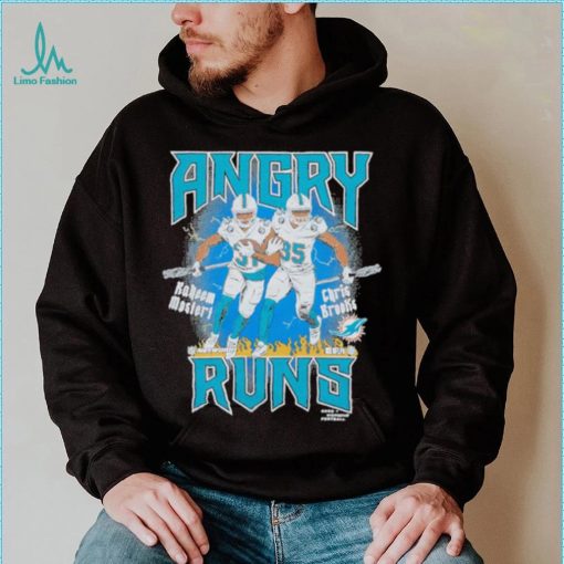 Official Angry Runs Dolphins Mostert And Brooks 2023 NFL Season Shirt