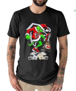 Official Atlanta Falcons Santa Grinch Stomp Nfl Helmets Christmas shirt