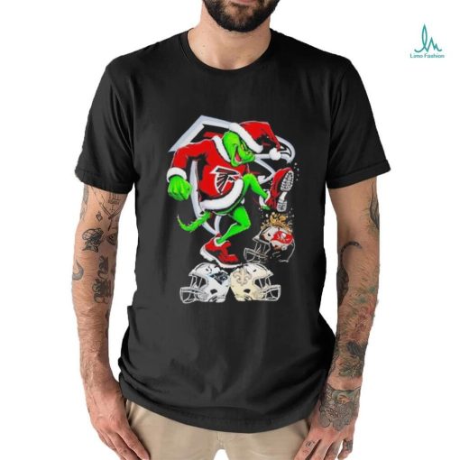 Official Atlanta Falcons Santa Grinch Stomp Nfl Helmets Christmas shirt