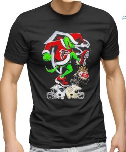 Official Atlanta Falcons Santa Grinch Stomp Nfl Helmets Christmas shirt