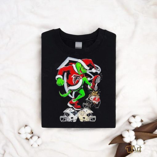 Official Atlanta Falcons Santa Grinch Stomp Nfl Helmets Christmas shirt