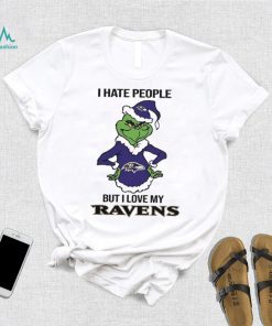 Official Baltimore Ravens Grinch I Hate People But I Love My Ravens Shirt