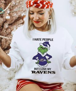 Official Baltimore Ravens Grinch I Hate People But I Love My Ravens Shirt