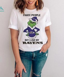 Official Baltimore Ravens Grinch I Hate People But I Love My Ravens Shirt