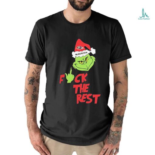 Official Baltimore Ravens Santa Grinch F The Rest T shirt