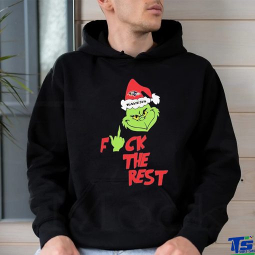 Official Baltimore Ravens Santa Grinch F The Rest T shirt