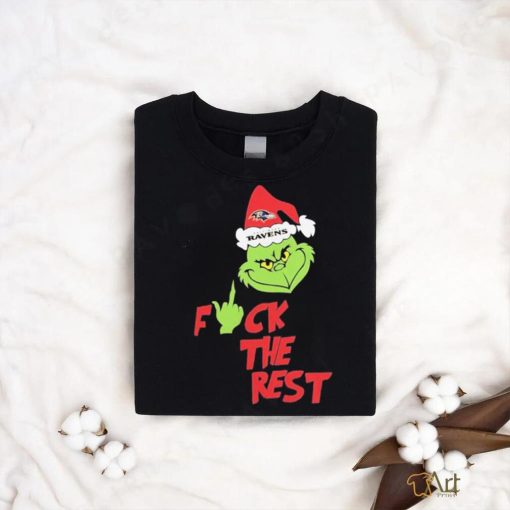 Official Baltimore Ravens Santa Grinch F The Rest T shirt