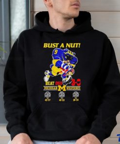 Official Bust A Nut Michigan Beat OSU 3 0 Score Shirt